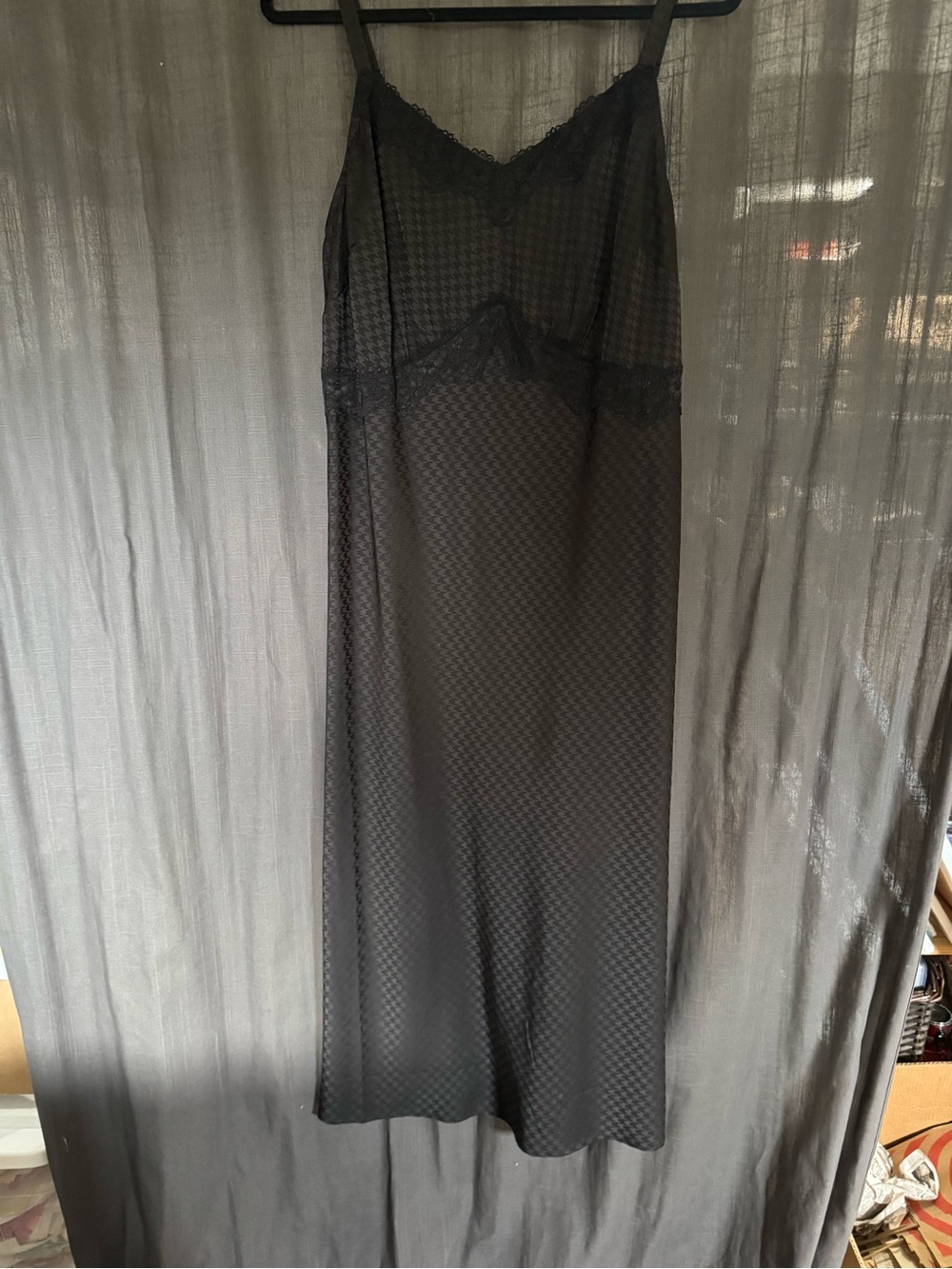 torrid Black Lace-Trim Slip Chemise